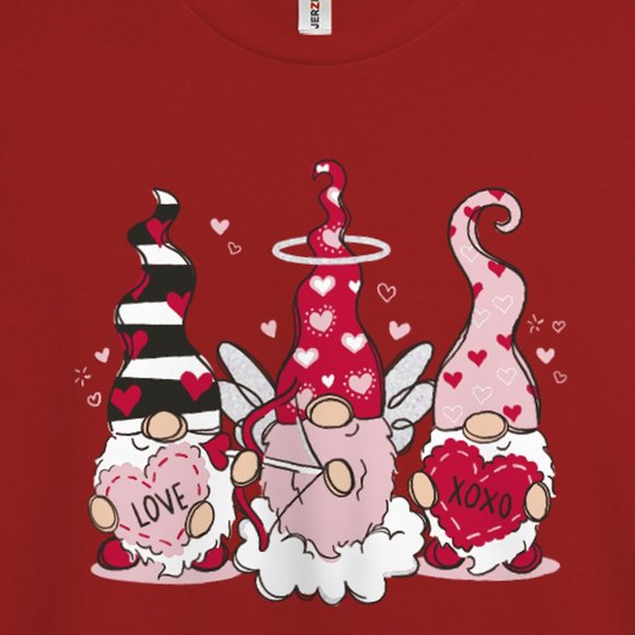 * NWT  BOUTIQUE   VALENTINE CUPID GNOMES TEE   FUN & UNIQUE - Picture 3 of 3